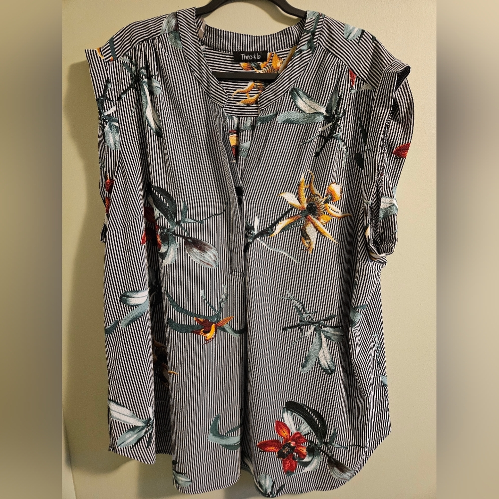 Floral & Stripe Shirt